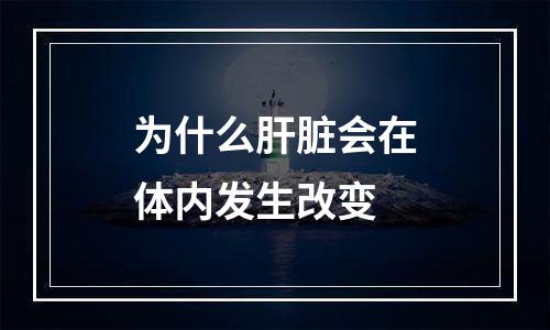 为什么肝脏会在体内发生改变