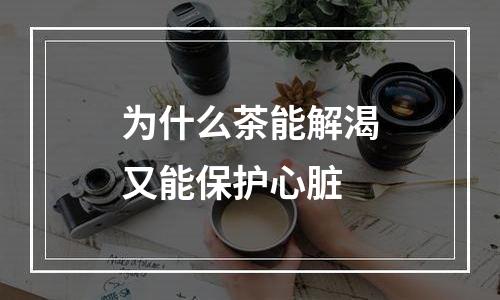 为什么茶能解渴又能保护心脏