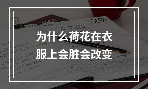 为什么荷花在衣服上会脏会改变