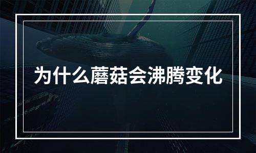 为什么蘑菇会沸腾变化