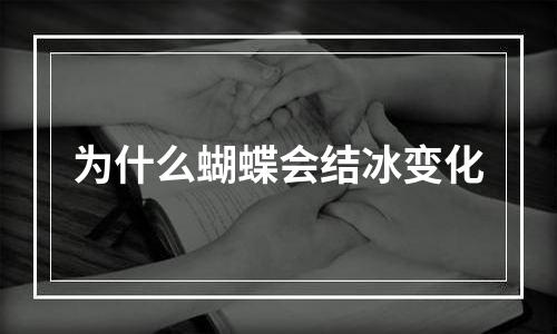 为什么蝴蝶会结冰变化