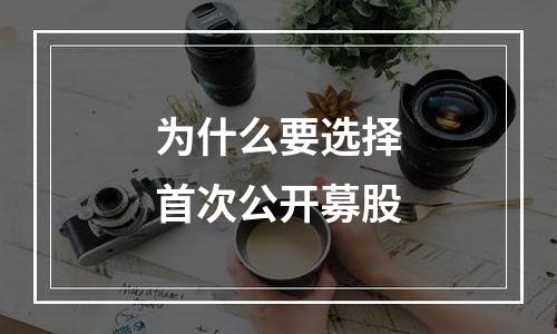 为什么要选择首次公开募股