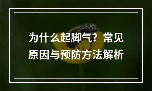 为什么起脚气？常见原因与预防方法解析