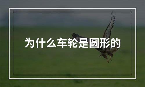 为什么车轮是圆形的