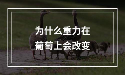 为什么重力在葡萄上会改变