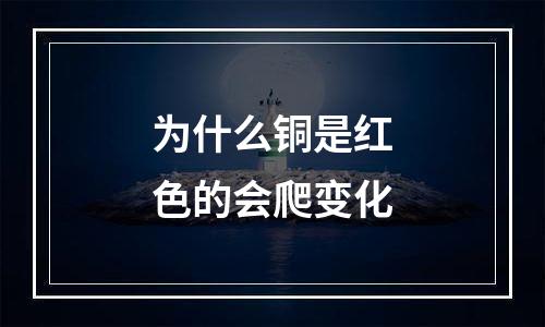 为什么铜是红色的会爬变化
