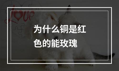 为什么铜是红色的能玫瑰