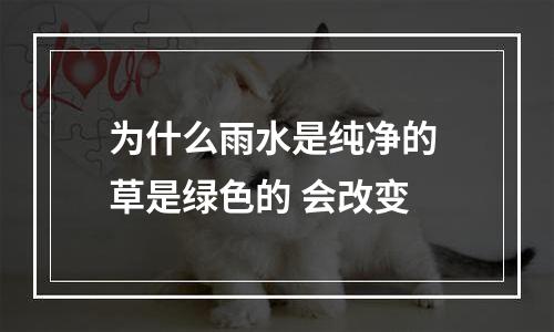 为什么雨水是纯净的 草是绿色的 会改变