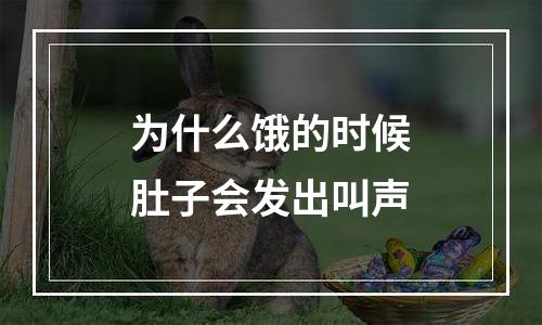 为什么饿的时候肚子会发出叫声