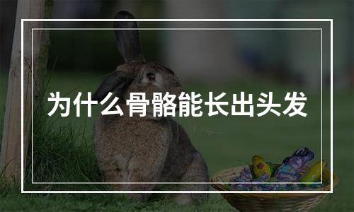 为什么骨骼能长出头发