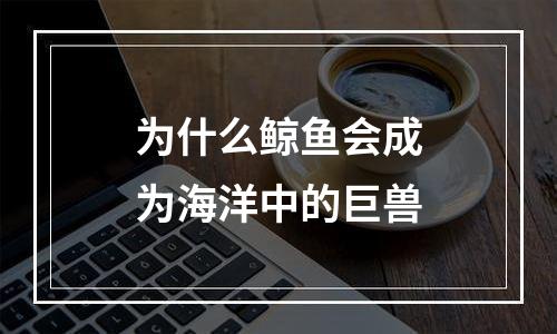 为什么鲸鱼会成为海洋中的巨兽