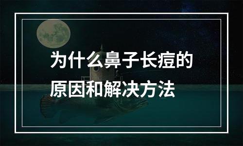 为什么鼻子长痘的原因和解决方法