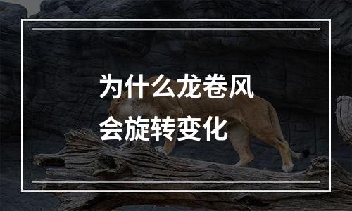 为什么龙卷风会旋转变化