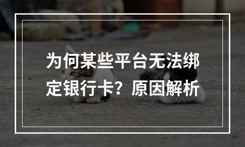 为何某些平台无法绑定银行卡？原因解析