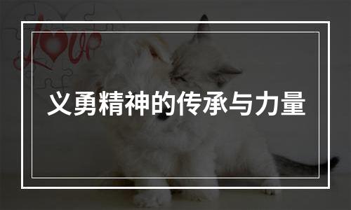 义勇精神的传承与力量