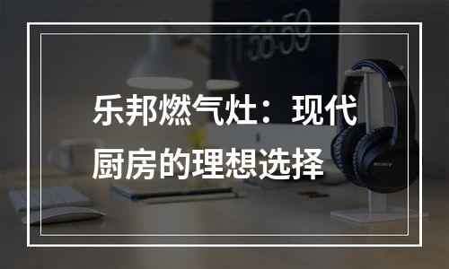 乐邦燃气灶：现代厨房的理想选择