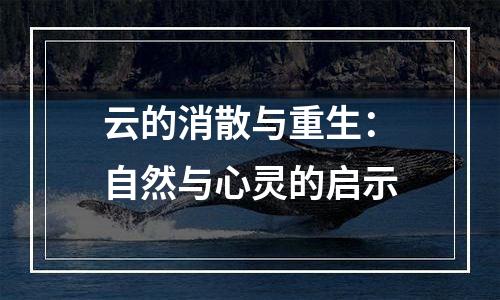 云的消散与重生：自然与心灵的启示