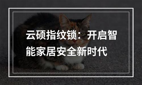 云硕指纹锁：开启智能家居安全新时代