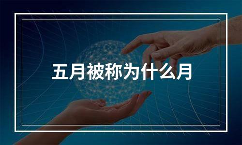 五月被称为什么月