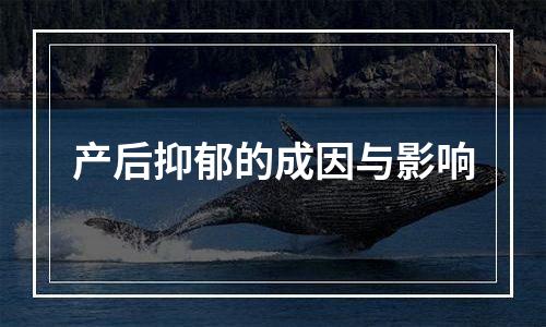 产后抑郁的成因与影响