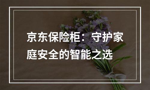京东保险柜：守护家庭安全的智能之选