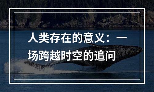 人类存在的意义：一场跨越时空的追问