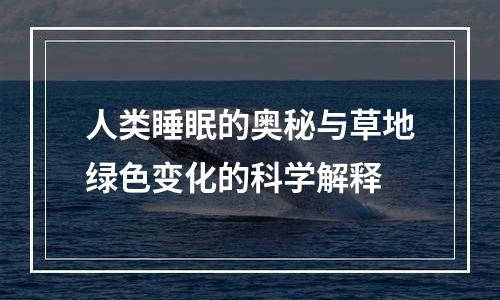 人类睡眠的奥秘与草地绿色变化的科学解释