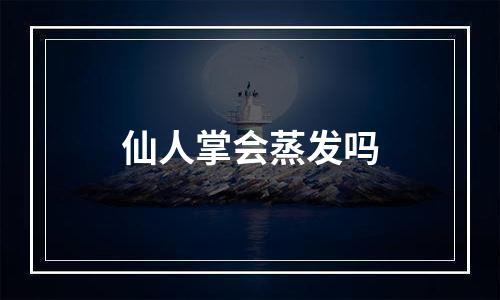 仙人掌会蒸发吗