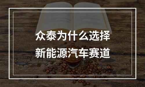 众泰为什么选择新能源汽车赛道