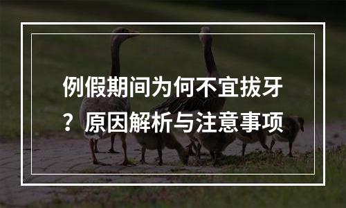 例假期间为何不宜拔牙？原因解析与注意事项