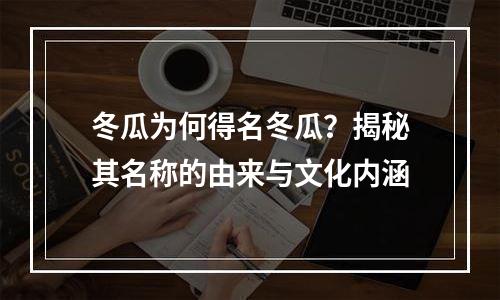 冬瓜为何得名冬瓜？揭秘其名称的由来与文化内涵