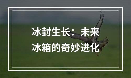 冰封生长：未来冰箱的奇妙进化