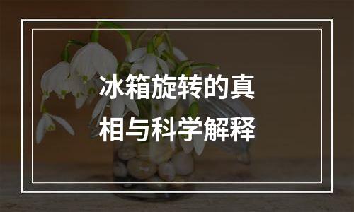 冰箱旋转的真相与科学解释