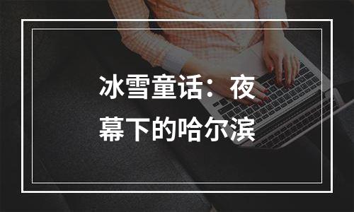 冰雪童话：夜幕下的哈尔滨