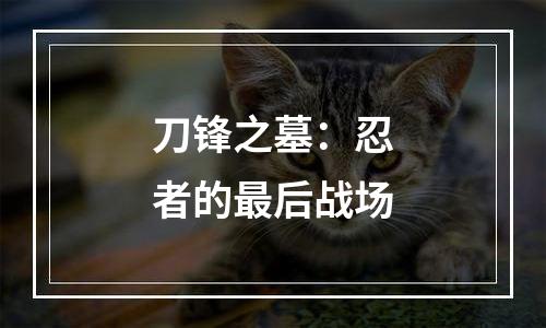 刀锋之墓：忍者的最后战场