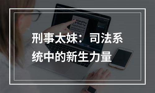 刑事太妹：司法系统中的新生力量
