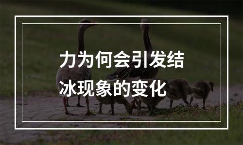 力为何会引发结冰现象的变化