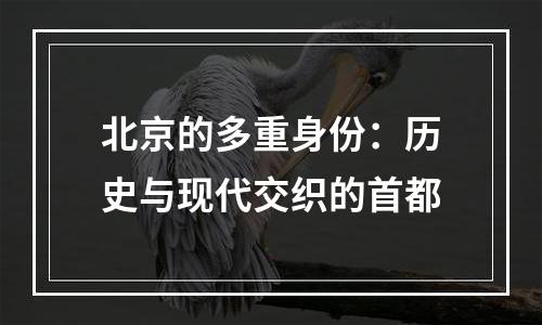 北京的多重身份：历史与现代交织的首都