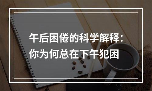 午后困倦的科学解释：你为何总在下午犯困