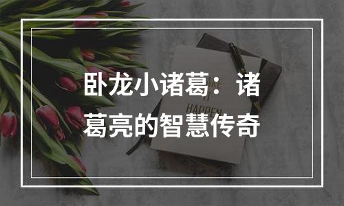 卧龙小诸葛：诸葛亮的智慧传奇
