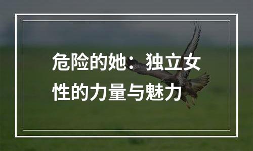 危险的她：独立女性的力量与魅力