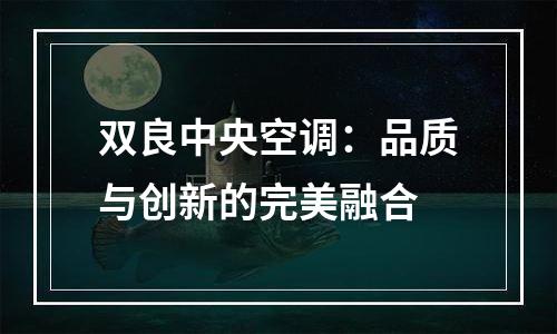 双良中央空调：品质与创新的完美融合
