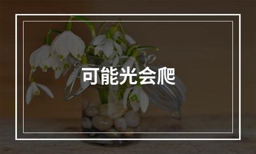 可能光会爬