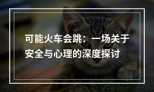 可能火车会跳：一场关于安全与心理的深度探讨