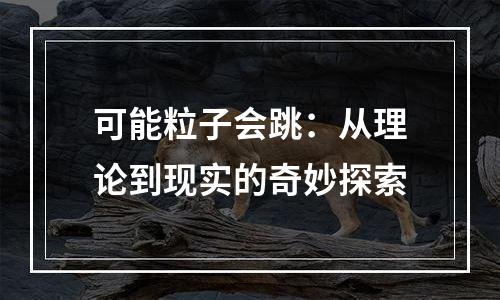 可能粒子会跳：从理论到现实的奇妙探索