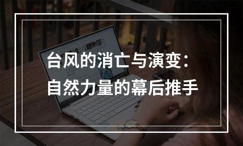 台风的消亡与演变：自然力量的幕后推手