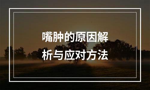 嘴肿的原因解析与应对方法