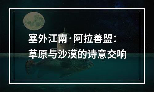 塞外江南·阿拉善盟：草原与沙漠的诗意交响