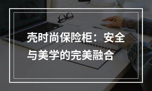 壳时尚保险柜：安全与美学的完美融合