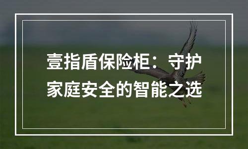 壹指盾保险柜：守护家庭安全的智能之选